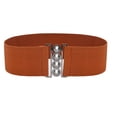 thumbnail image 1 of serony Ceinture de Robe Élastique Style Simple Universelle Ajustable Confortable avec Boucles Multicolore Ceintures de la Saint-Valentin pour Femmes Robes Brun, 1 of 6