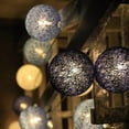 thumbnail image 2 of Cadena de luces LED navideñas de 10/20/40, bolas de algodón, para fiestas, bodas, habitaciones infantiles, fiestas de cumpleaños, hogar, jardín, loft, luces decorativas, 2 of 5