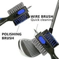 thumbnail image 3 of FORICOM Golf Club Brush and Club Groove Cleaner, Aluminum Clip for Portability and Loss Prevention, Lightweight and Stylish, Ergonomically Designed, Can Be Easily Attached to a Golf Bag（Black）, 3 of 6