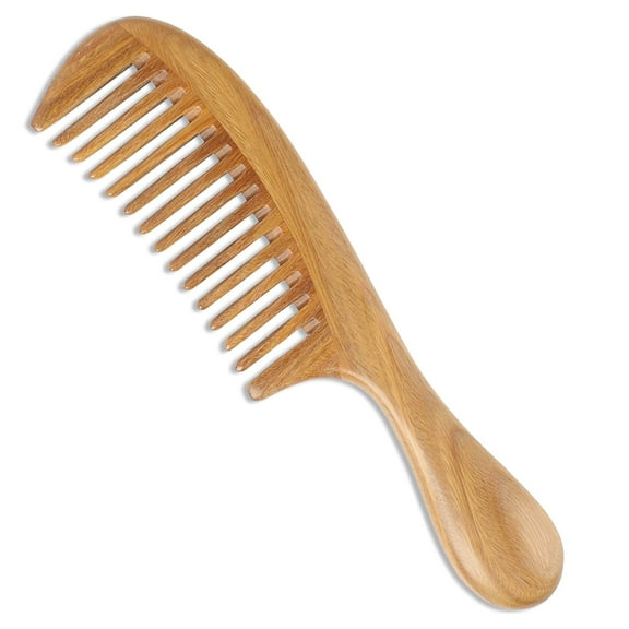 CHUNYAN Pure handmade natural sandalwood hair comb-anti-static sandalwood smell natural exuding wood comb