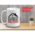 thumbnail image 2 of Realtor Coffee Mug 15oz White - All i do is eat - Estate Agent Real Estate land Agent Houses Salesperson Broker, 2 of 7