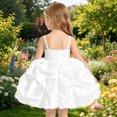 thumbnail image 4 of HJYCHN Dresses for Girls Spaghetti Strap Square Neck Party Dress with Pleated Bodice and Layered Ruffled Skirt for Kids Dress 7-8 Years, 4 of 9