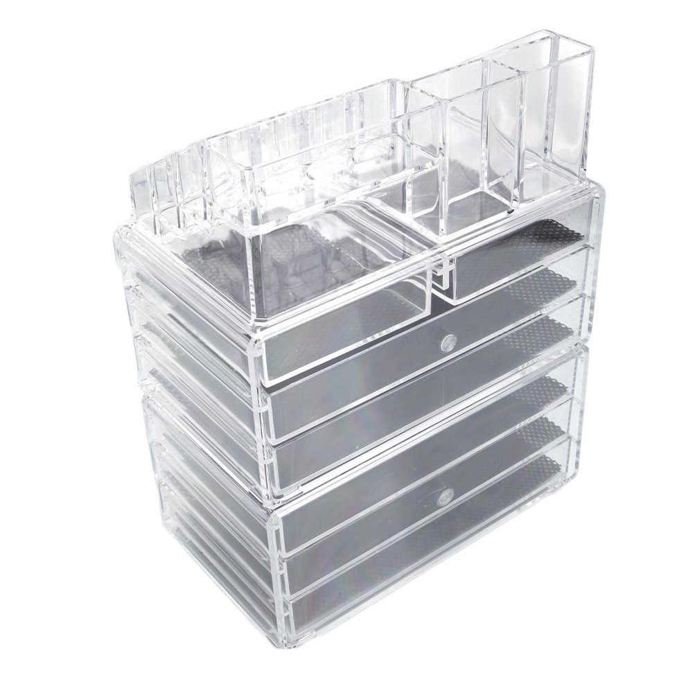 Ktaxon Acrylic Makeup Case Cosmetics Organizer Small Large