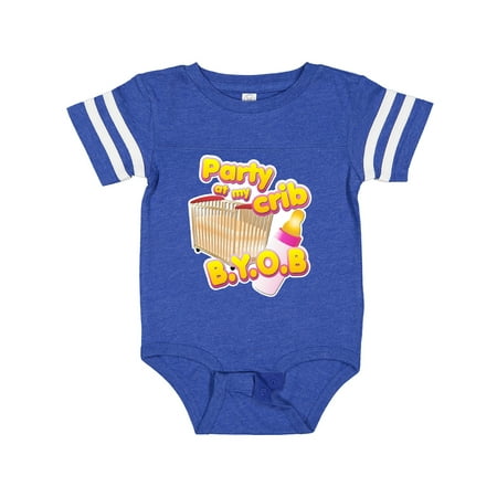 

Inktastic Party at My Crib (pink) Boys or Girls Baby Bodysuit