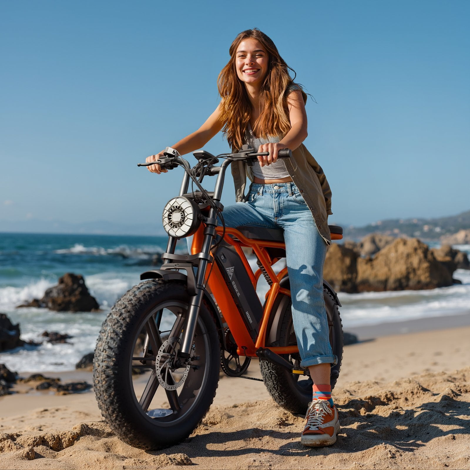 TST Electric Bike for Adults, 750W Motor, 20"x4" Fat Tire, E Mountain Bike, 48V/15AH UL2849