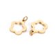 thumbnail image 2 of 304 Stainless Steel Charms with Jump Rings Laser Cut Hollow Flower Real 14K Gold Plated 9.5x8x1mm Jump Ring: 2.8x0.5mm 1.8mm inner diameter, 2 of 2