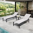 thumbnail image 6 of Crestlive 3-Piece Patio Pool Chaise Lounge Set with Side Table, Earth, 6 of 7