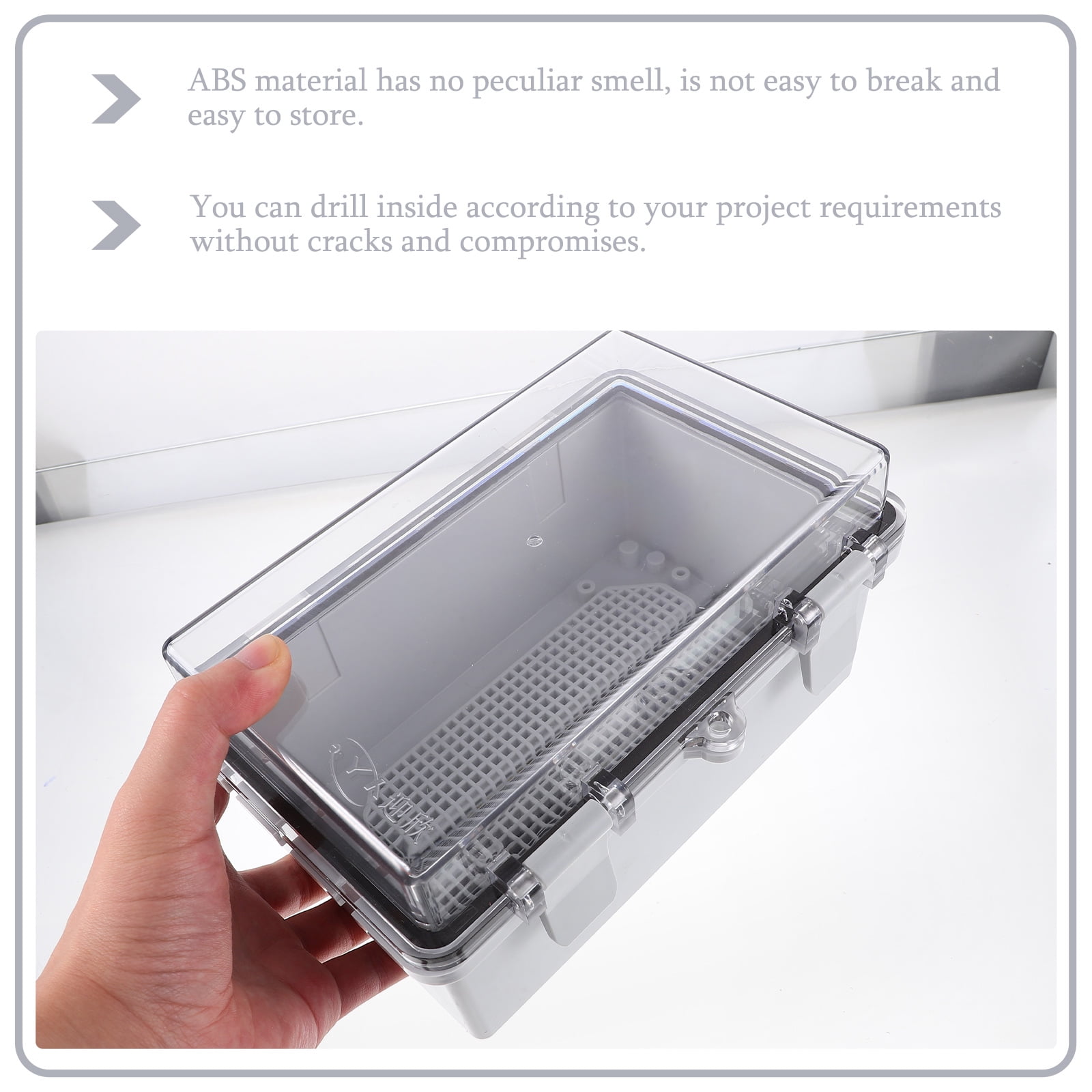 BESTYASH Outdoor Timer with Remote in Transparent ABS Weatherproof Junction Box for Electrical Storage
