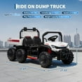 thumbnail image 2 of CazToi 24V 4WD Kids Dump Truck Remote Control All Terrain 2 Seater Ride On Car, 2 of 8