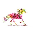 thumbnail image 2 of Horse Sketch with Floral Wall Decal by Wallmonkeys Peel and Stick Graphic (18 in W x 11 in H) WM109864, 2 of 4