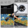 thumbnail image 4 of Xixirimido Cargo Liner Floor Mat All Weather Trunk Protection Trimmable to Fit Heavy Duty Car Trunk Mat Universal Car Accessories, 29" x 39", Starry Night Cat Sunflower, 4 of 6