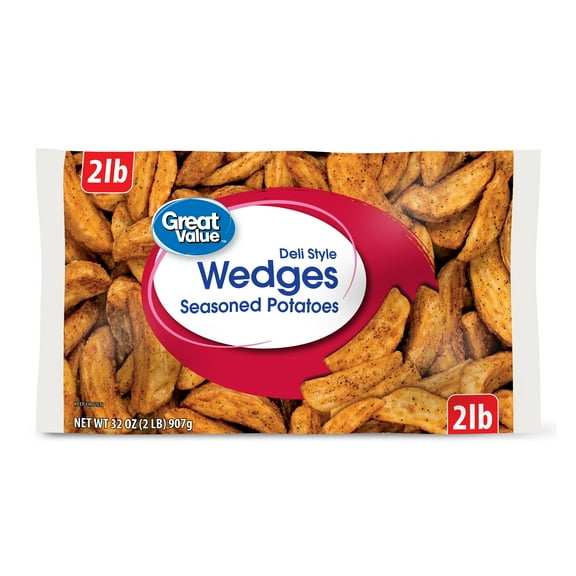 Great Value Deli Style Wedges Seasoned Potatoes, 32 oz (Frozen)
