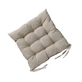 thumbnail image 1 of Cojín de asiento de lino Injueey cuadrado transpirable algodón PP antideslizante blanco beis, 1 of 6