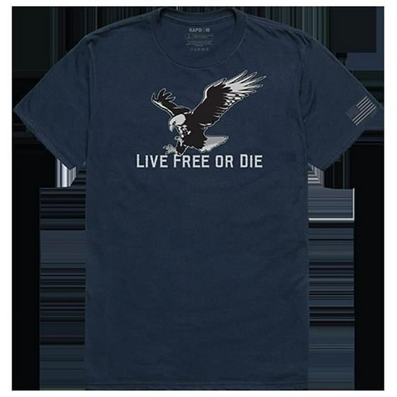 Live Free Tactical Graphic T-shirt, Navy - Medium
