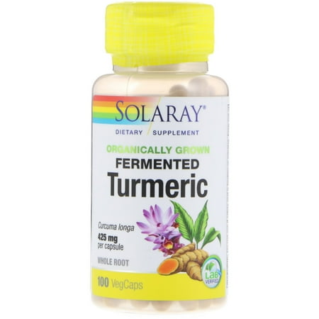 Solaray Organically Grown Fermented Turmeric 425 mg 100 VegCaps