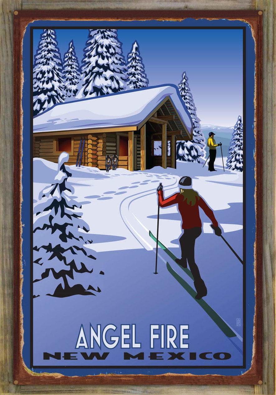 Angel Fire New Mexico Cross Country Cabin Rustic Metal Print on