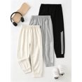 thumbnail image 7 of Fdqin Boys Sweatpants - 3 Pack Elastic Waisted Stripes Athletic Jogger Pants for Kids 3-12 Years, 7 of 7