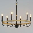 thumbnail image 4 of 14446DWBK Maxim Lighting Franklin - 6 Light Chandelier     -Traditional Installation, 4 of 4