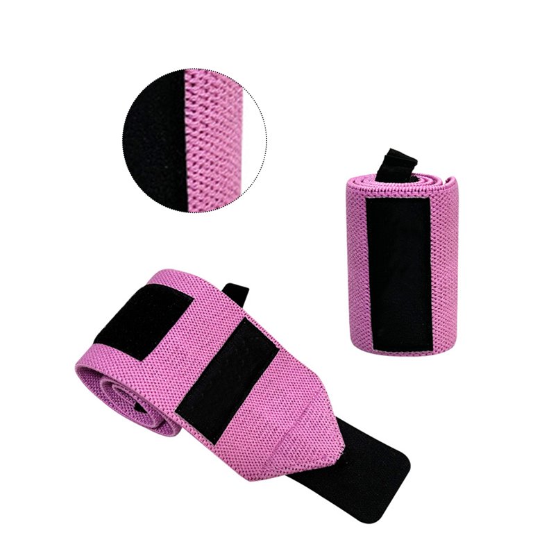 Wrist Wraps for Weightlifting Weight Lifting Wrist Support Straps for Bench  Press, Overhead Press - pink