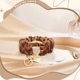 thumbnail image 4 of Scrunchie Keychain Wristlet, 1 Pcs Elastic Scrunchie Wristlet Bracelet Keychain for Women Girl (Brown), 4 of 6
