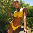 thumbnail image 4 of Coofit Women's Swimsuit Fashion Solid Color Bikini Set Bathing Suit for Beach, 4 of 5