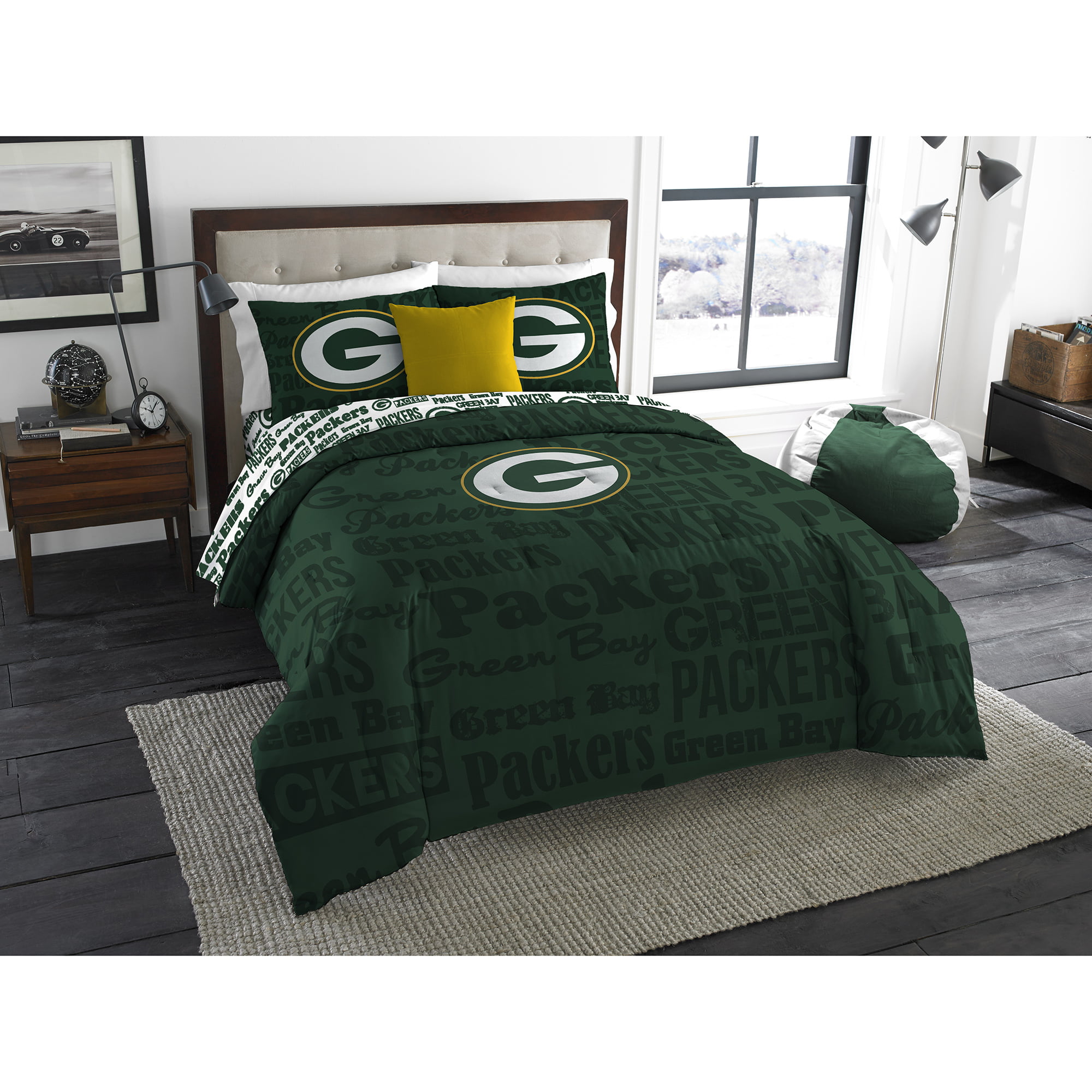 Nfl Green Bay Packers Bed In A Bag, Green Bay Packers Twin Size Bedding