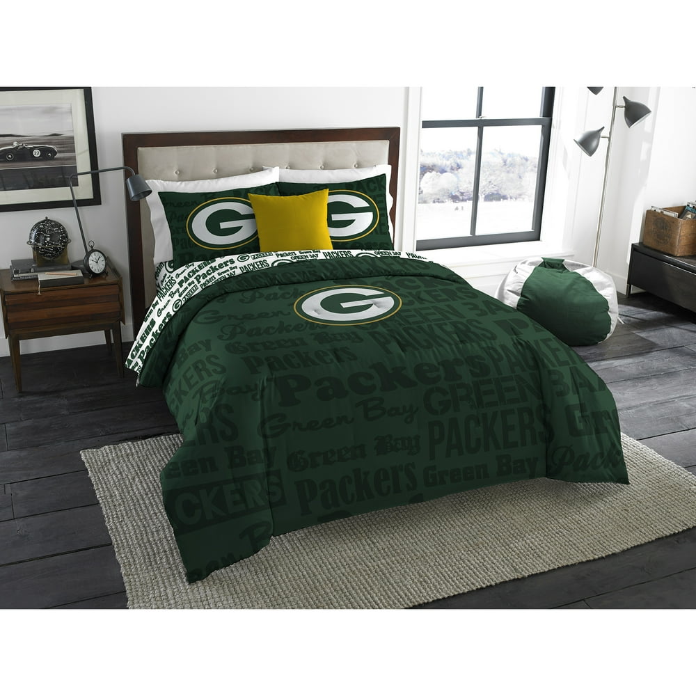 NFL Green Bay Packers Bed in a Bag Complete Bedding Set