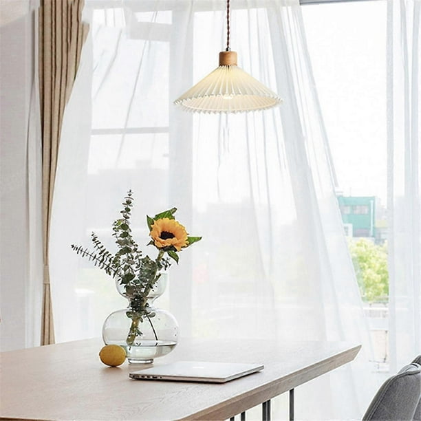 Nordic Pleated Bedside Chandelier Household Bedroom Dining Room Table Pendant Lamp Modern Lighting Fixtures,31cm