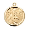 thumbnail image 2 of Gold Over Sterling Silver Scapular Medal Pendant Necklace, 2 of 7