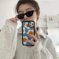 thumbnail image 3 of Korean Embroidered Sunflower Phone Case for iPhone 15 Pro Cute Floral Phone Case for Womens Girls Fluffy Texture Soft Carpet Shockproof Trendy Back Cover for iPhone 15 Pro 6.1"(Egg Flower), 3 of 9
