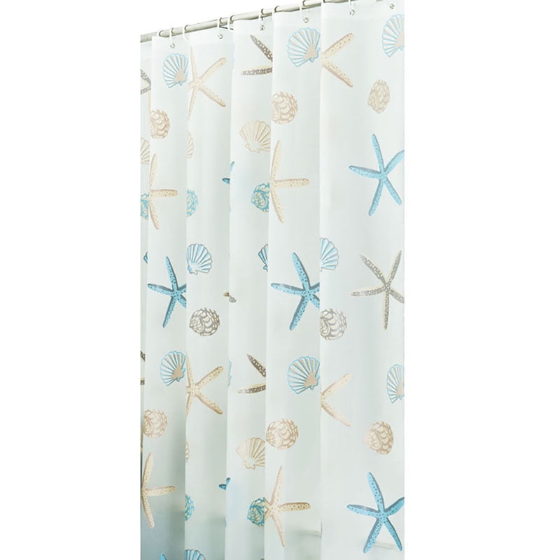 Mold and Mildew Resistant Shower Curtain with hooks 71 Inches by 79