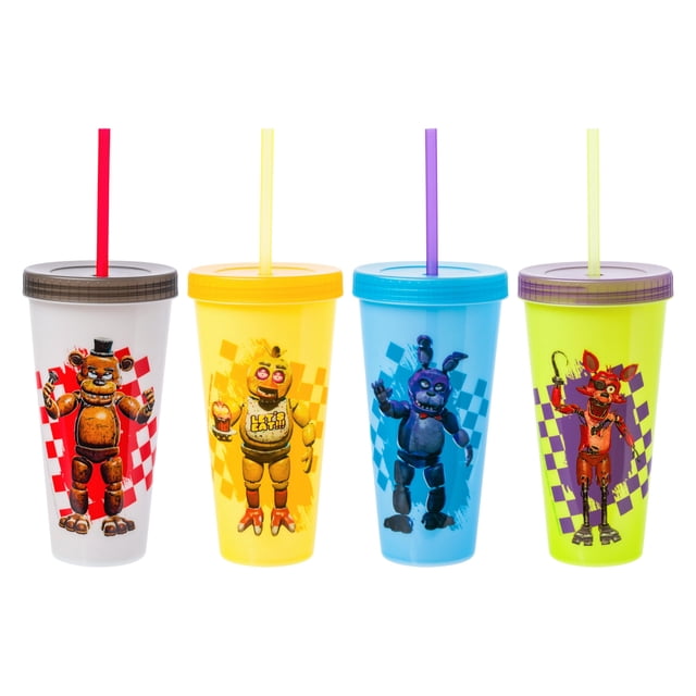 Vaso Silver Buffalo Five Nights at Freddy's, 710 ml, paquete de 4