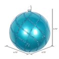 thumbnail image 3 of Vickerman MT198112D Ornement en Filet Pailleté Turquoise 4.75 Po - 3 par Sac, 3 of 3