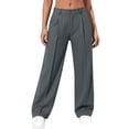 thumbnail image 6 of RYRJJ Womens Dress Pants Striped Casual Wide Leg High Waisted Trousers Dressy Office Business Work Slacks with Pockets, 6 of 9