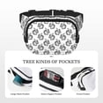 thumbnail image 5 of Kdxio Black Squirrel Crossbody Double Layer Waist Bag Belt Bag for Unisex Fanny Pack Fashion Waist Packs for Hiking Running Shopping Traveling, 5 of 9