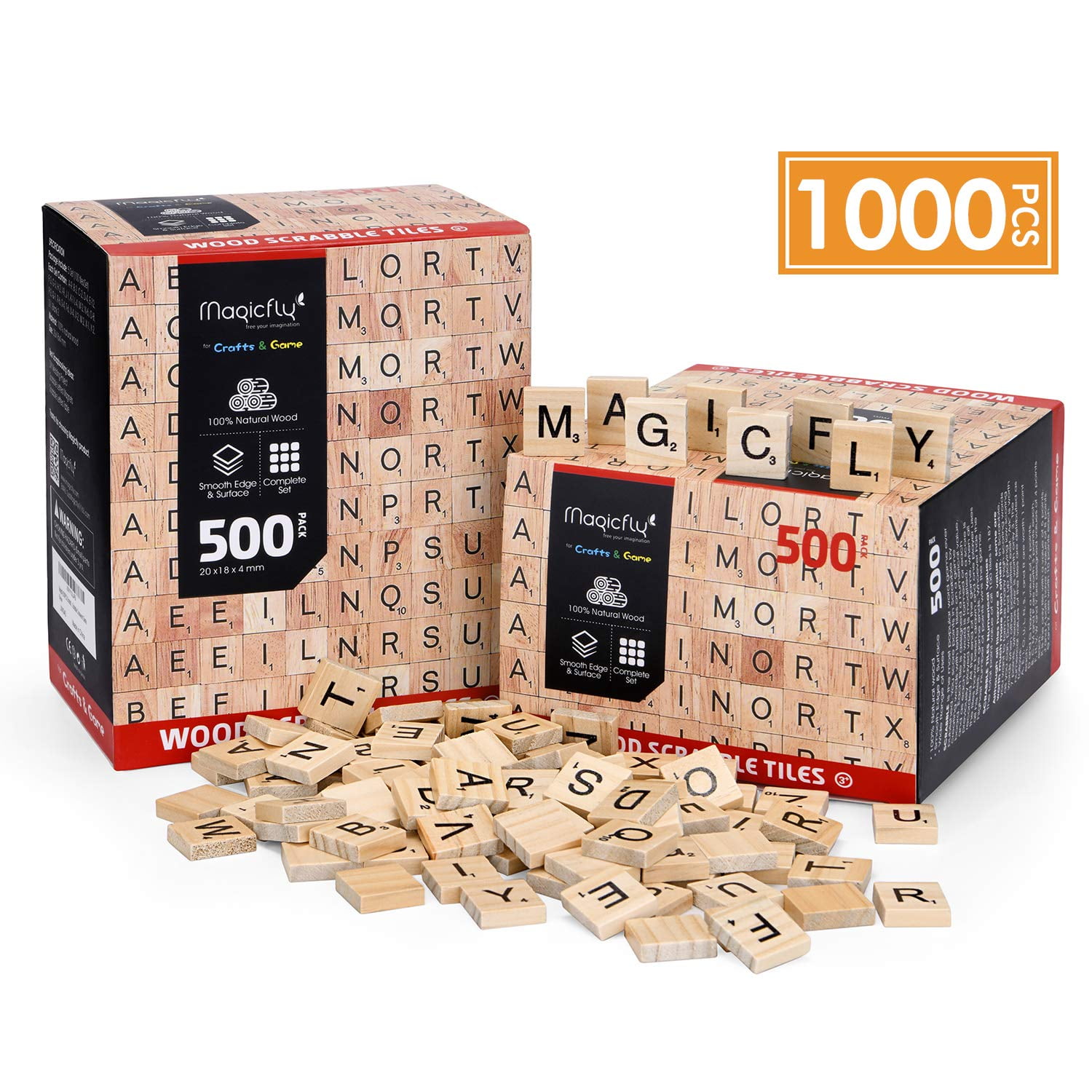 Magicfly 1000 Pcs Scrabble Tiles, Wooden Letter Tiles, A-Z Capital Letters  for Crafts, Spelling,Scrabble Crossword Game - Yahoo Shopping