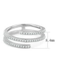 thumbnail image 2 of High polished (no plating) Stainless Steel Ring with AAA Grade CZ in Clear for Women Style DA060, 2 of 4