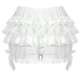 thumbnail image 5 of YIZYIF Womens Lace Trim Layered Lolita Bloomers Bowknot Ruffles Boyshort Panties, 5 of 7