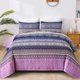 thumbnail image 1 of Set de edredón WONGS BEDDING Boho Queen de microfibra morada, 230 x 240 cm, 1 of 7