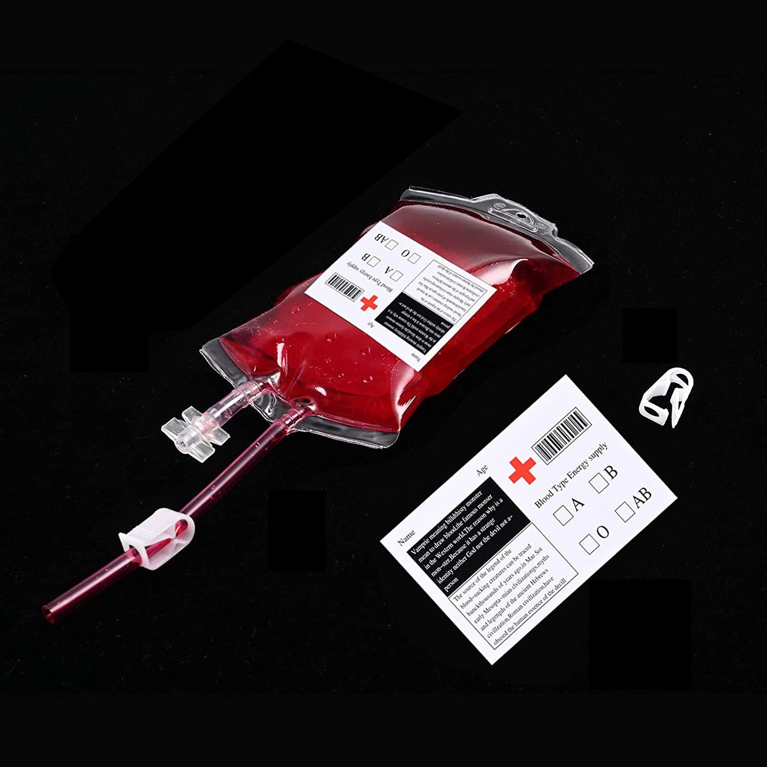 Zubebe 100 Pcs Blood Bags For Drinks Halloween Party Decoration 8.5 Oz