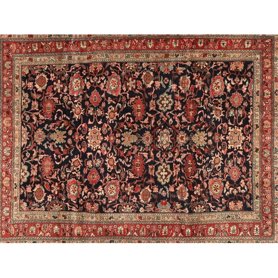 Ahgly Company Machine Washable Indoor Rectangle Traditional Tiger Orange Brown Area Rugs, 8' x 12'