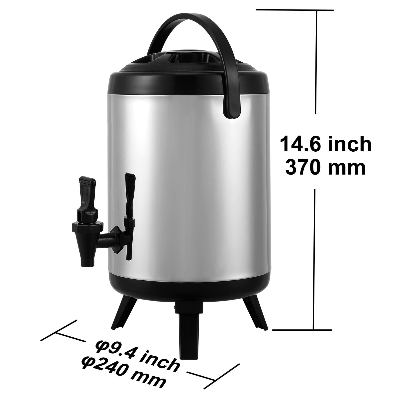 1.5 Gallon Insulated Beverage Dispenser, Double-Wall Stainless Steel, 4-6 Hours Hot/Cold Retention, Food-Grade 304 Interior, Lightweight, for Coffee, Juice, Tea & Milk
