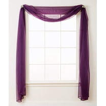 Elegant Comfort Luxury Sheer Curtains, Window Treatment Curtain Panels with Rod Pocket for Kitchen, Bedroom and Living Room (55 x 216-inches Long)