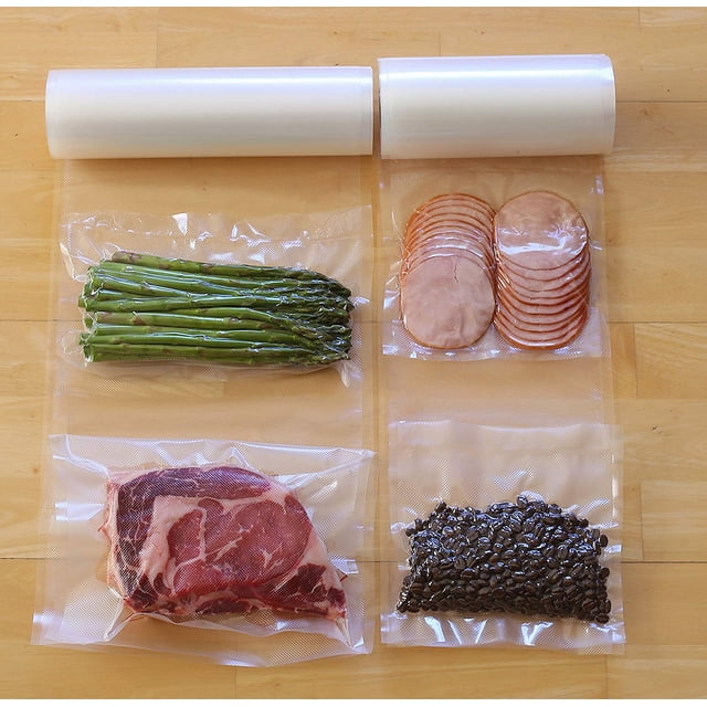 LHCER Sacs de Conservation des Aliments, Sac Food Saver, Sac de Conservation des Aliments pour Scelleuse sous Vide avec Construction Unique à Plusieurs Couches 4 Tailles