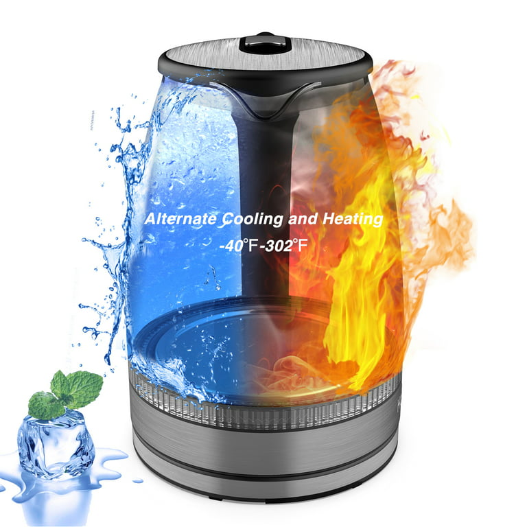 OVENTE Electric Glass Hot Water Kettle, 1.7 Liter, Blue LED Light  Borosilicate Glass, ProntoFill Technology, Bonus of Portable Reusable Pour  Teapot Infuser Ideal for Tea - Yahoo Shopping