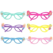Toddmomy 6Pcs Mermaid Party Glasses Assorted Color TPR Plastic Chic Design Kids Girls Dancing Accessory Photo Props