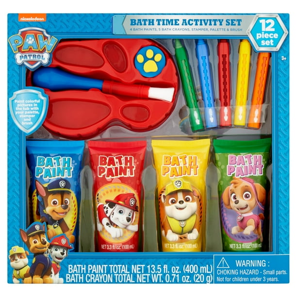 Nickelodeon Paw Patrol Bath Time Activity Set Age 3+, 12 piece ...