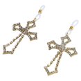thumbnail image 4 of Sxiwei Non-Piercing Nipple Rings Rhinestone Nipple Clips Body Jewelry for Women Gold 2 One Size, 4 of 7