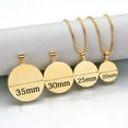 thumbnail image 2 of 20/25/30/35mm Necklaces Women's Stainless Steel Round Circle Silver/Gold/Black, 2 of 8