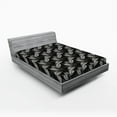 thumbnail image 2 of Ambesonne Leaf Print Fitted Sheet, Botanical Leaves Exotic, King Size, Charcoal Grey and Beige, 2 of 5
